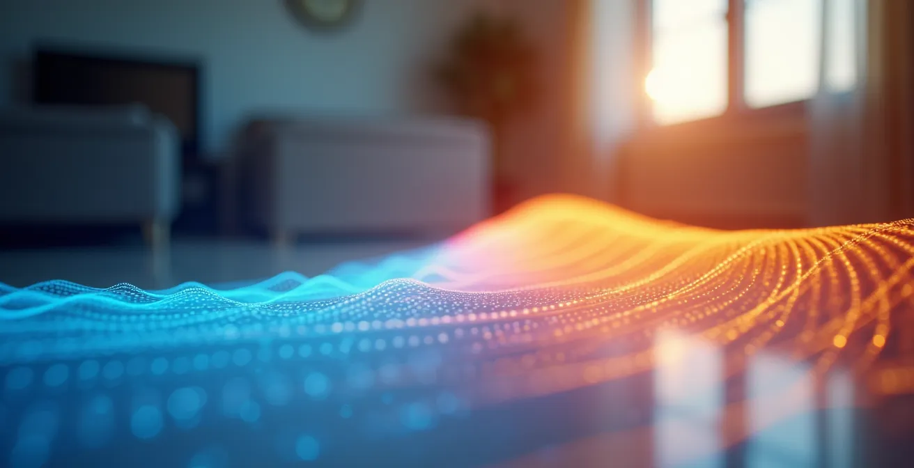 Graphique montrant l'évolution de température avec anticipation intelligente