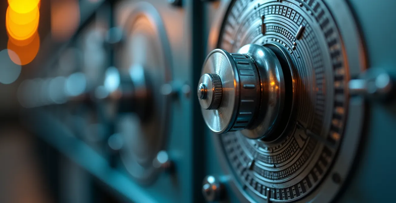 Vue macro détaillée d'un système de minuterie programmable industriel avec arrière-plan d'équipements de production flous