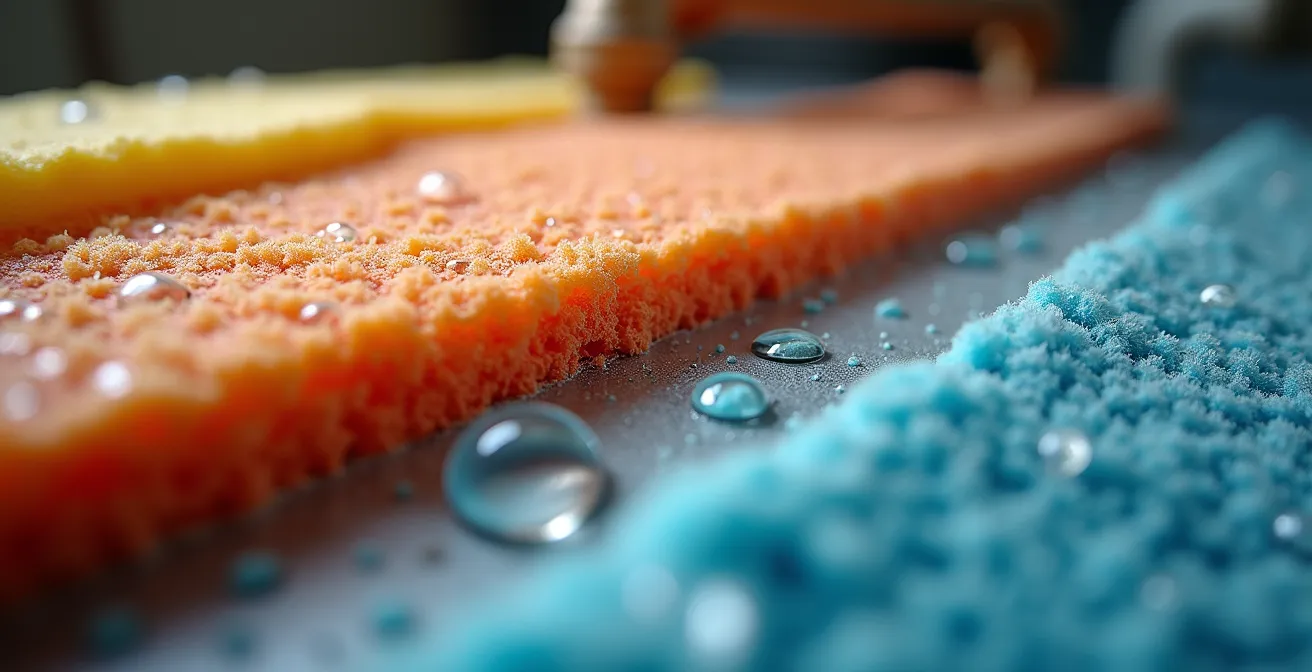 Coupe technique d'un ballon d'eau chaude montrant les zones de déperdition thermique