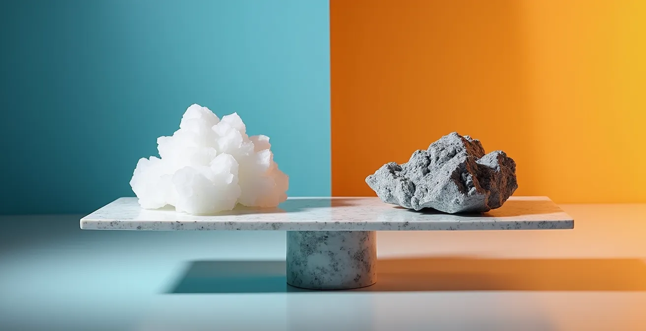 Comparaison visuelle des ressources naturelles nécessaires aux batteries lithium et sodium