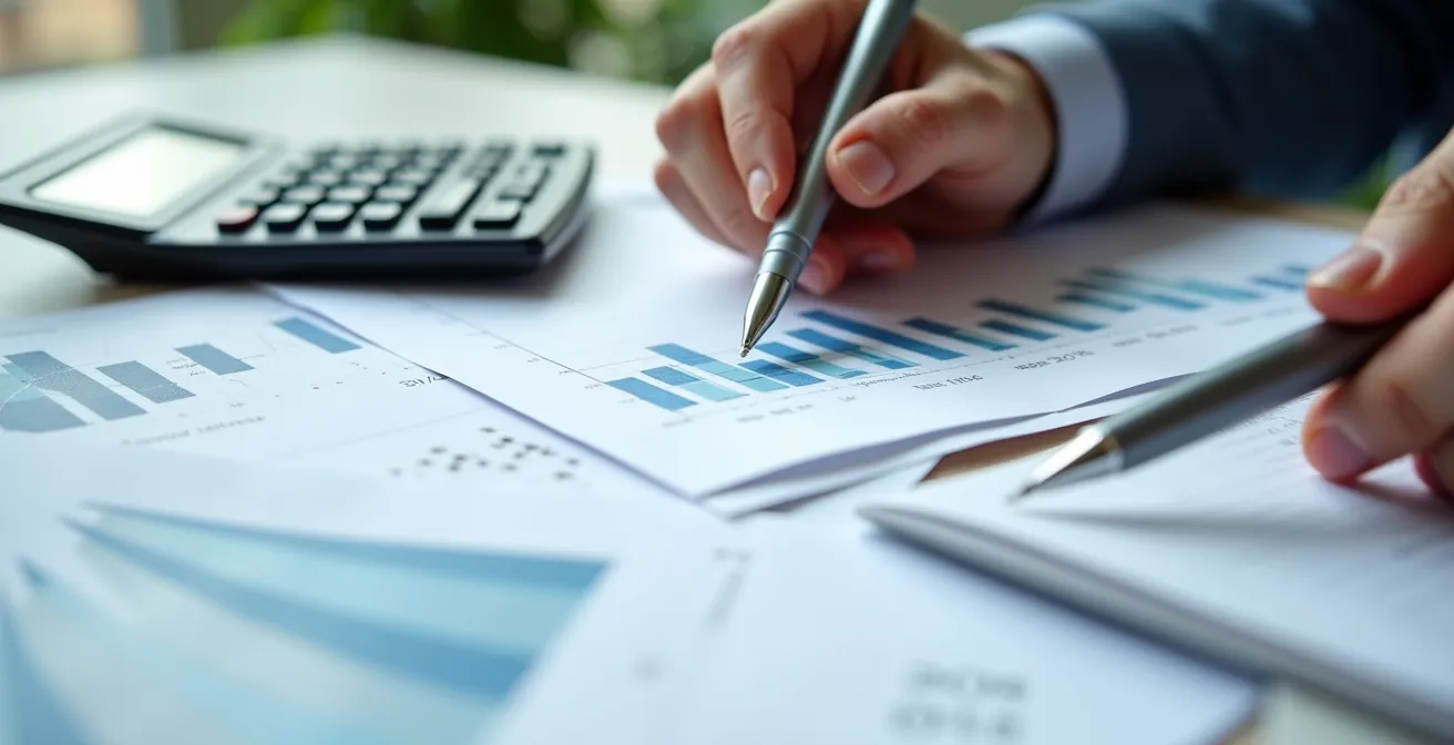 Bureau avec documents de contestation de facture électrique organisés pour une entreprise