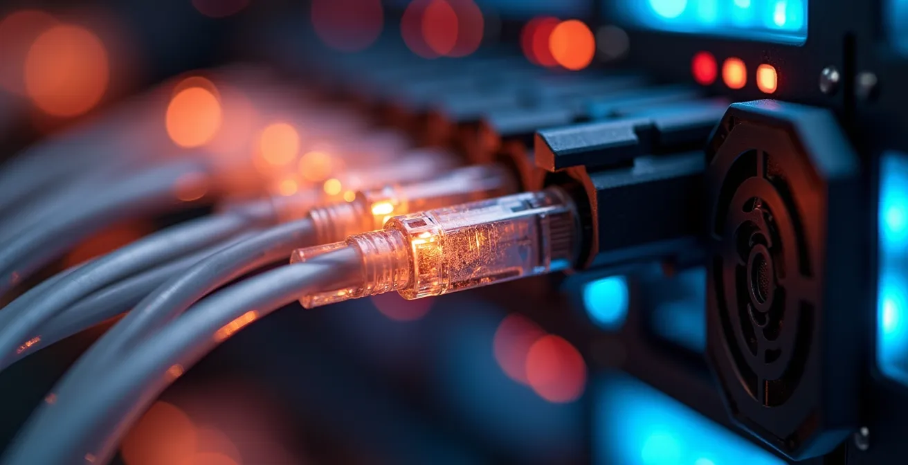 Représentation abstraite de l'empreinte carbone cachée des services numériques