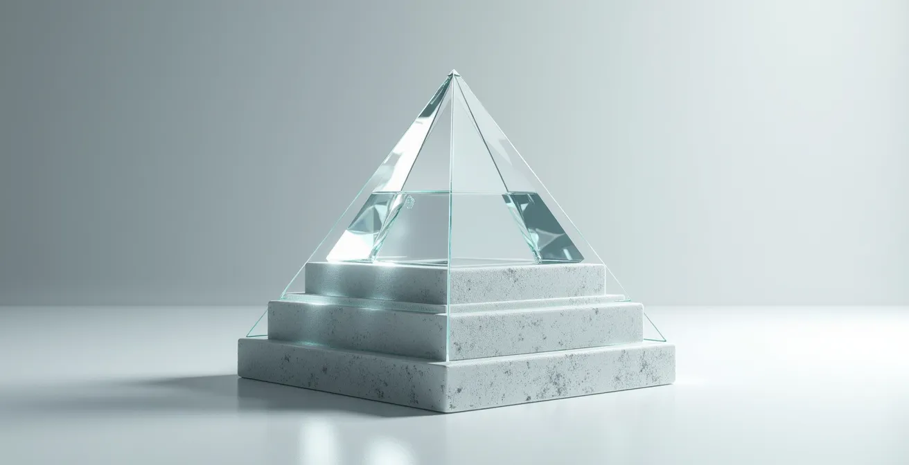 Pyramide à trois niveaux illustrant la hiérarchie des données fournisseurs pour le scope 3